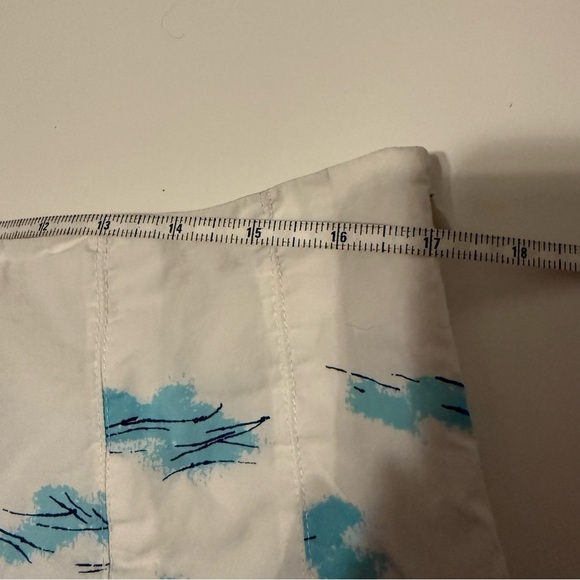 Talbots Blue and White Full Pleated Skirt with Image of Venice Italy Size 12 GUC - Picture 8 of 9